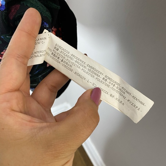 Zara Floral Embroidered Short Sleeve Dress Small - Picture 7 of 8